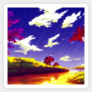 Anime Style Landscape Sticker